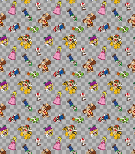 Nintendo® Super Mario Character Cotton Fabric